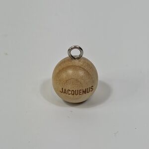 Jacquemus Wooden Ball Charm Logo Pendant Zipper Pull Keychain